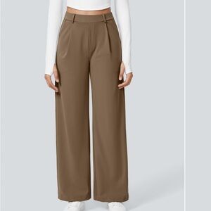 HALARA Brown Wide-Leg Trousers